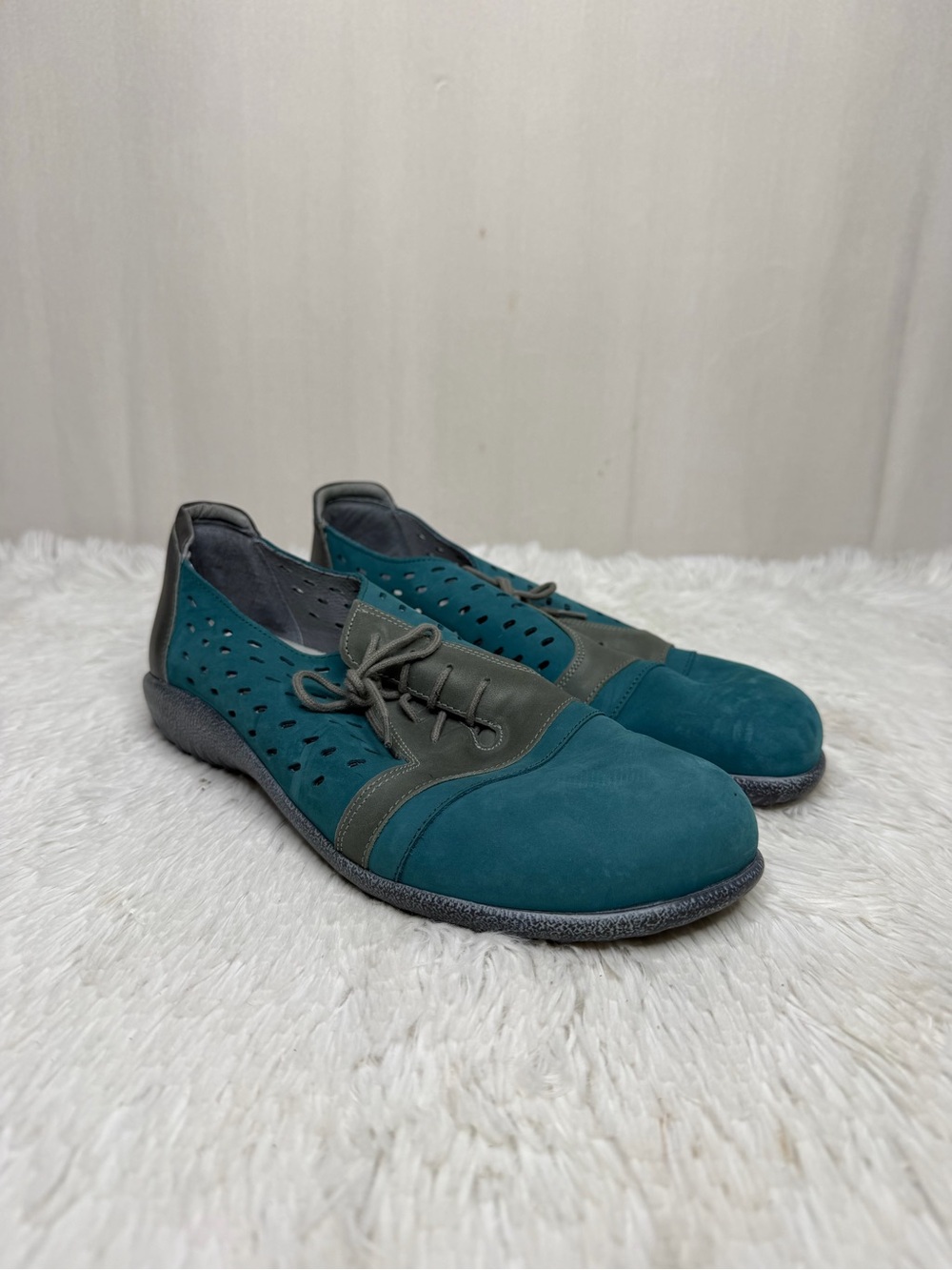 NAOT / Lalo teal blue lace up comfort sneaker shoes / 40 (9)